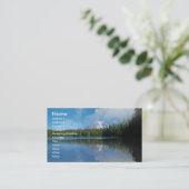 山の背景が付いている名刺 名刺 (スタンド正面)