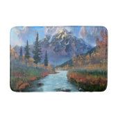 山の自然クリーク秋のカラーズウォーターカラー バスマット (正面)