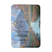 山の自然クリーク秋のカラーズウォーターカラー バスマット (正面縦)