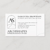 山の自然建築のインテリアデザイン 名刺 (裏面)