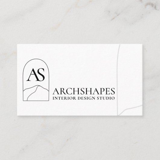 山の自然建築のインテリアデザイン 名刺 (正面)