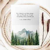 山の自然 赤ちゃん歓迎会 感謝カード