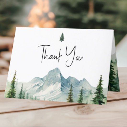 山の自然 赤ちゃん歓迎会 感謝カード