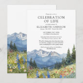 山の花々のお別れと感謝の会 招待状 (正面/裏面)