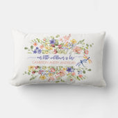 山の花が少しパーソナライズされた来た ランバークッション (正面)