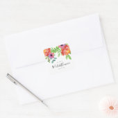 山の花が少し咲いている! スクエアシール (封筒)