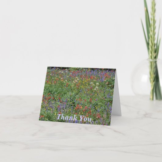 山の花に感謝 サンキューカード (正面)