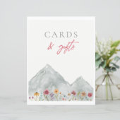 山の花のカードとギフトサイン (スタンド正面)