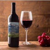 山の花の写真パーソナライズされた ワインラベル