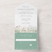 山の花の結婚草地 オールインワン招待状 (内側)