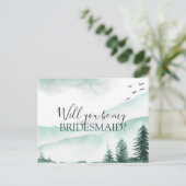 山の花嫁になる? ラスティック マウンテン ウォーターカラー 案内ポストカード (スタンド正面)