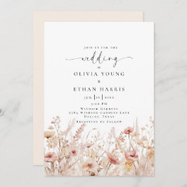 山の花結婚の 招待状
