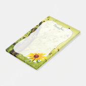 山の花 – 黒い目のスーサン花の写真 ポストイット (アングル)