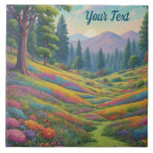 山の草原 タイル (正面)