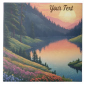 山の草原 タイル (正面)