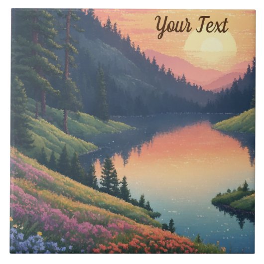 山の草原 タイル (正面)