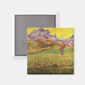 山の草原（ヴィンセント・ヴァン・ゴッホ） マグネット (正面/裏面)