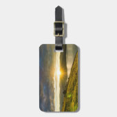 山の荷物タグの上の日没 ラゲッジタグ (正面縦)