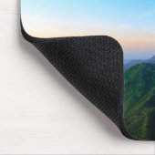 山の虹のマウスパッド上の熱気の気球 マウスパッド (コーナー)