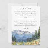 山の誓いの後素朴ずっと楽し結婚く 招待状 (裏面)