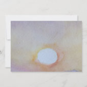 山の誕生日パーティーに夕日 招待状 (裏面)