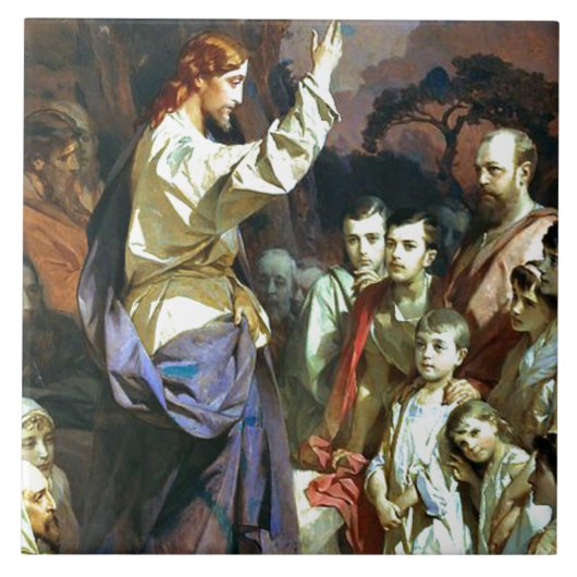 山の説教素晴らし芸術 タイル (正面)