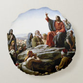 山の説教 – カール・ブロッホ素晴らしウ、アート、 ラウンドクッション (裏面)