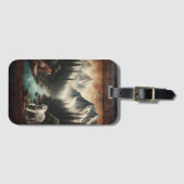 山の谷にベンガルの虎 ラゲッジタグ (正面横)