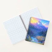 山の谷に入り込んだサンセット ノートブック (内部)