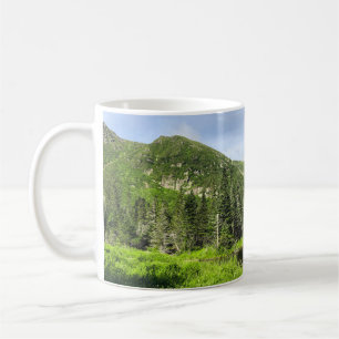 山の谷の小さな池 コーヒーマグカップ