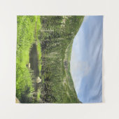 山の谷の小さな池 タペストリー (正面(横))