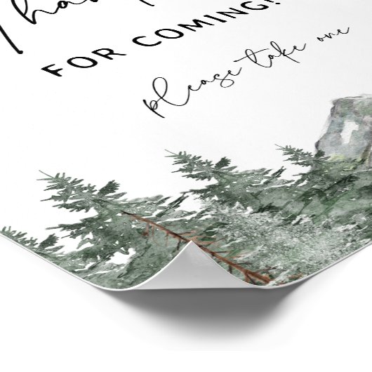 山の赤ちゃんシャワーありがとうご来ざいま ポスター (角)