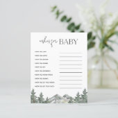 山の赤ちゃんシャワーベビーカード (スタンド正面)