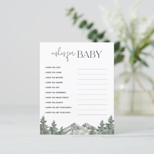 山の赤ちゃんシャワーベビーカード (スタンド正面)