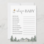 山の赤ちゃんシャワーベビーカード 招待状 (正面)