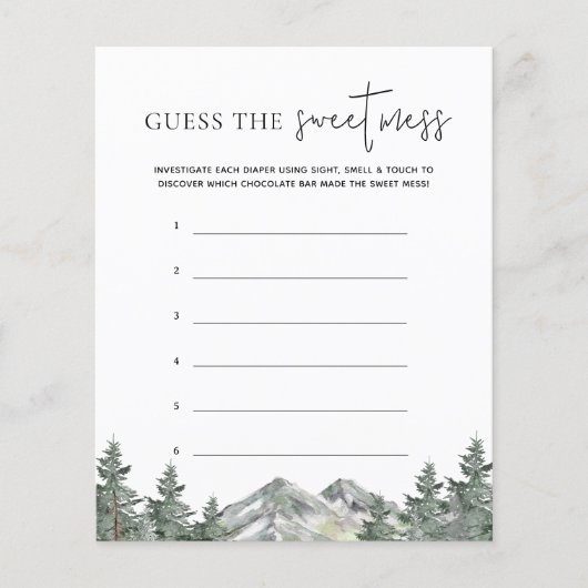 山の赤ちゃんシャワー甘い混乱ゲームを推測 (正面)