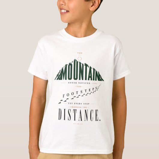 山の足音 ディスタンス 引用 Tシャツ (正面)