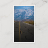 山の道のアメリカのトラック 名刺 (裏面)