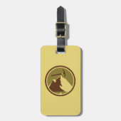 山の選択ラゲッジタグ付き/レザーストラップ ラゲッジタグ (正面縦)