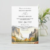 山の郷土の森の予算QRコードウェディング 招待状 (スタンド正面)