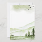 山の郷土 水彩グリーン ウェディング 招待状 (裏面)