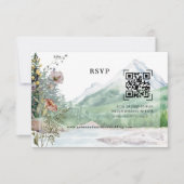 山の野の花 | QRコード ウェディング RSVP (正面)