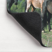 山の野生のムスタングの馬 マウスパッド (コーナー)