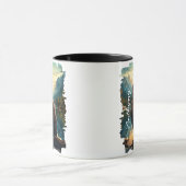 山の野生の鷹 マグカップ (中央)