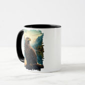 山の野生の鷹 マグカップ (正面左)