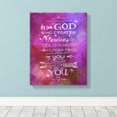 山の銀河系と海を造った同じ神 キャンバスプリント (インサイチュ (ウッドフロア))