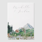山の開花 | ベラムエレガントオーバーレイ ベラム紙招待状 (正面)