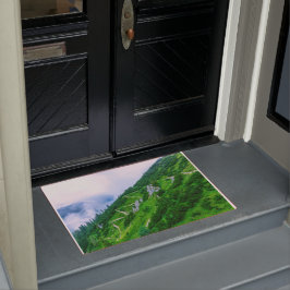 山の険しい道 ドアマット