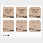 山の隠れ家 ⎢返信先住所シール スクエアシール (シート)