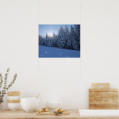 山の雪の多い森 ポスター (キッチン)